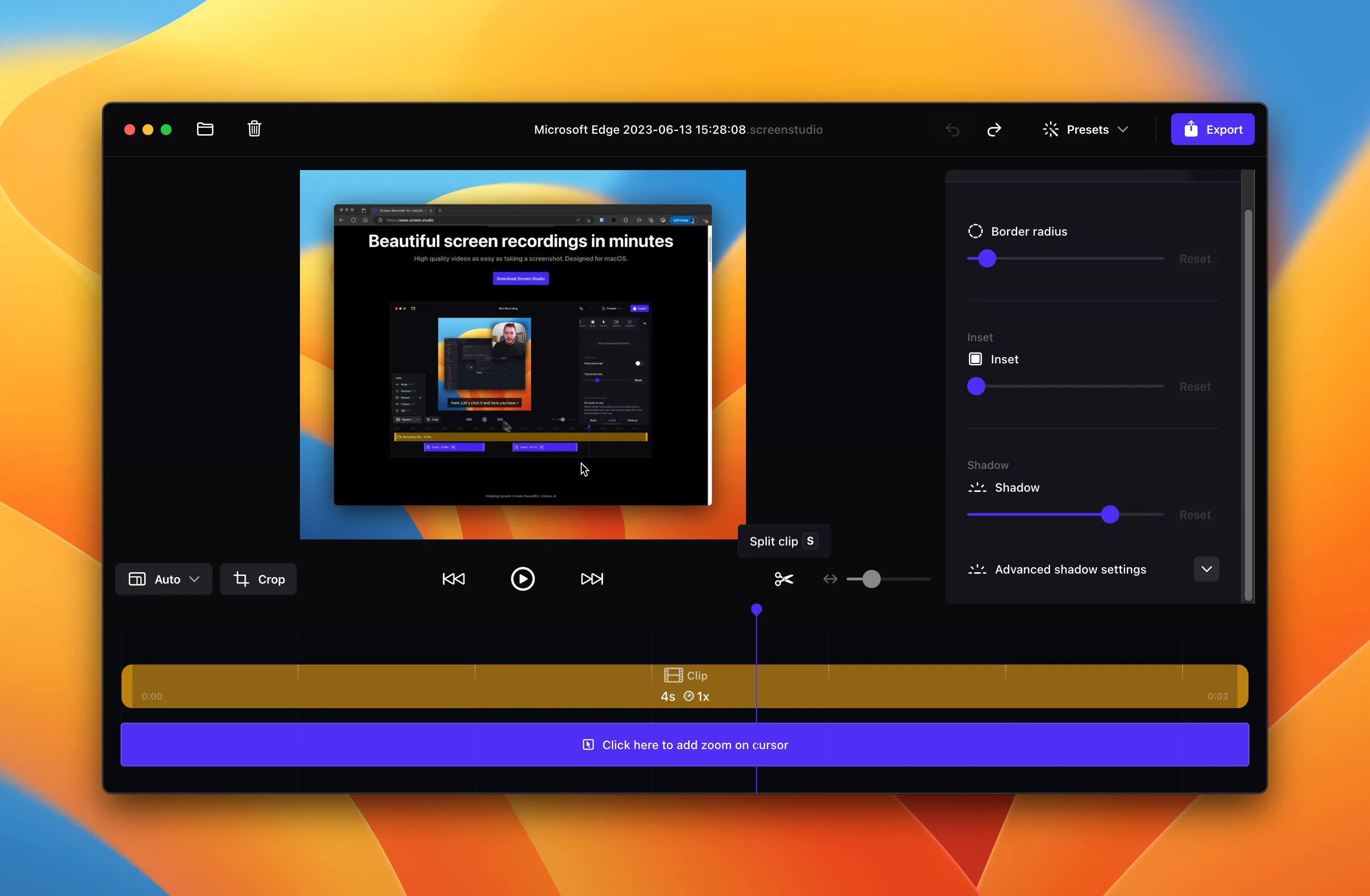 Screen Studio Screenshot 1