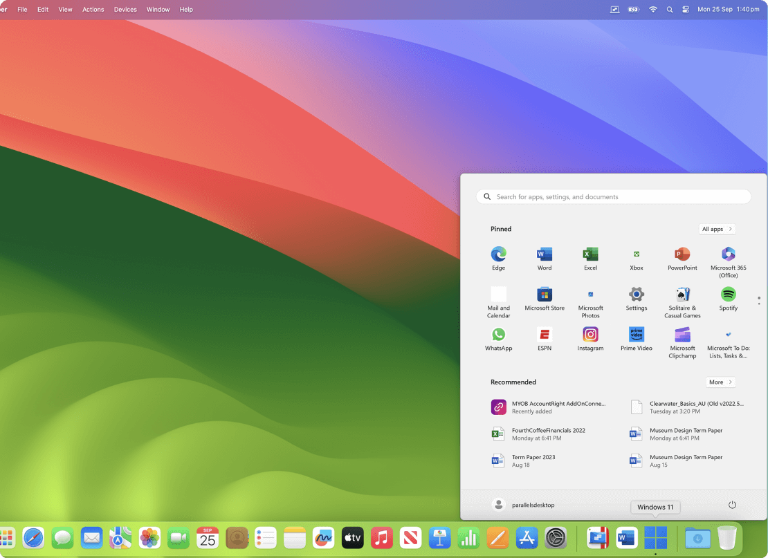 Parallels Desktop Screenshot 3