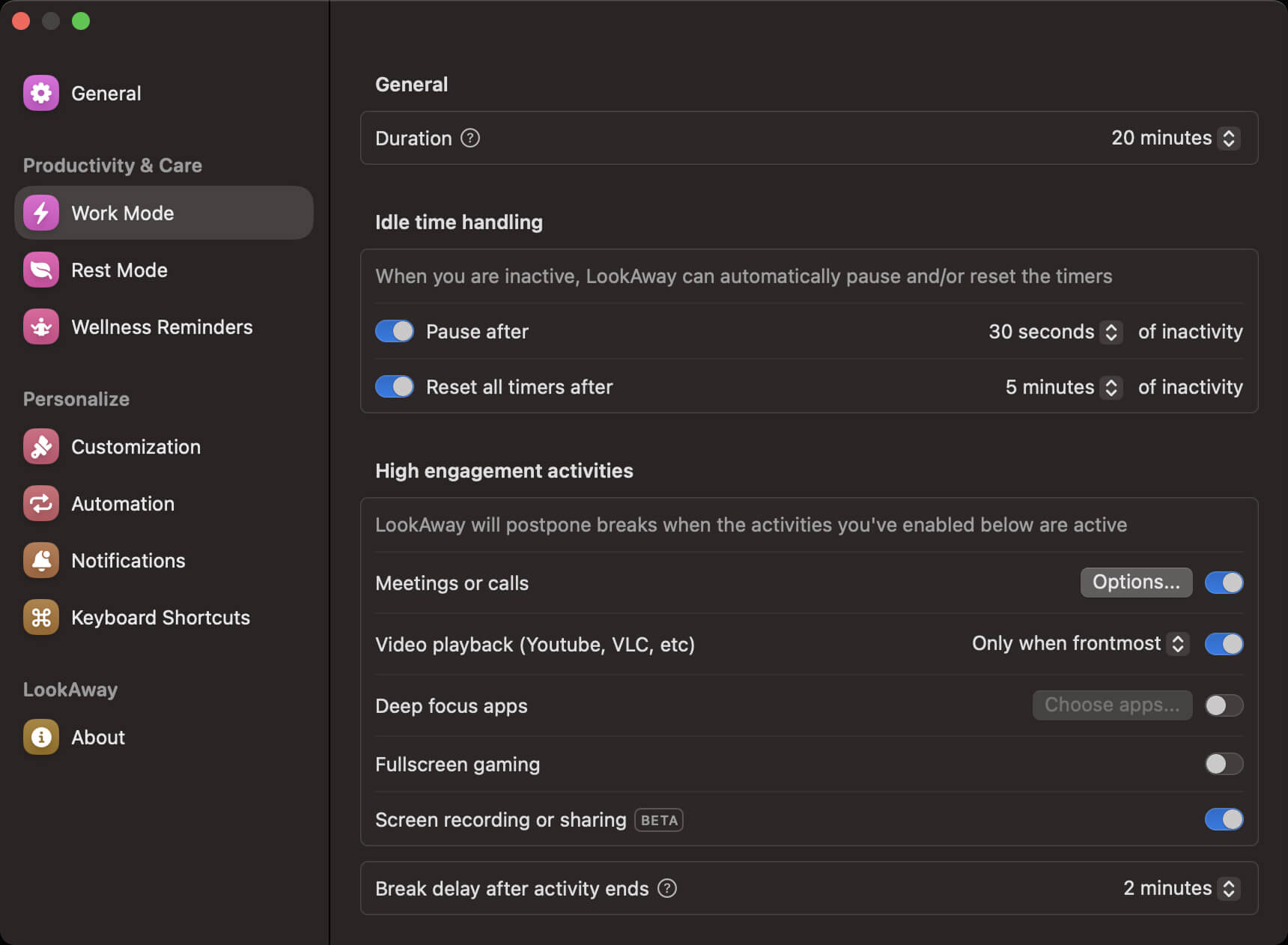 LookAway Screenshot 2