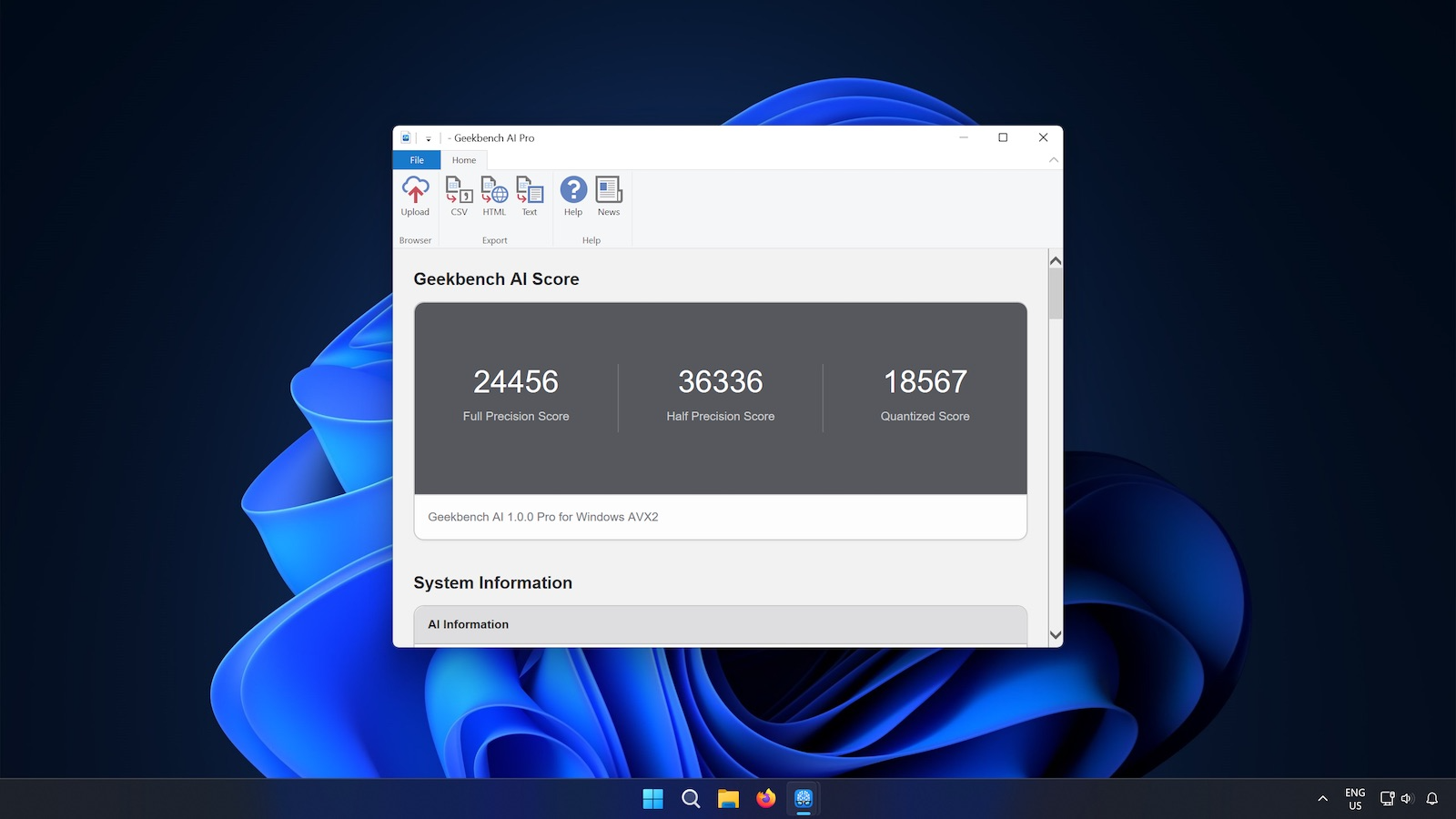 Geekbench AI Screenshot 1