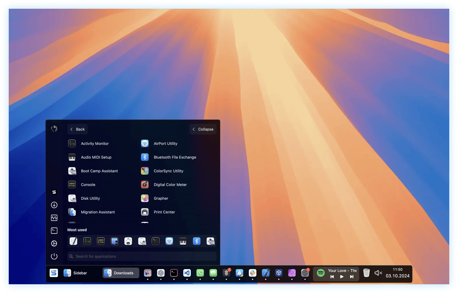Sidebar – Dock replacement for your Mac Screenshot 2