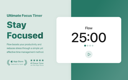 Flow – Focus & Pomodoro Timer Screenshot 1