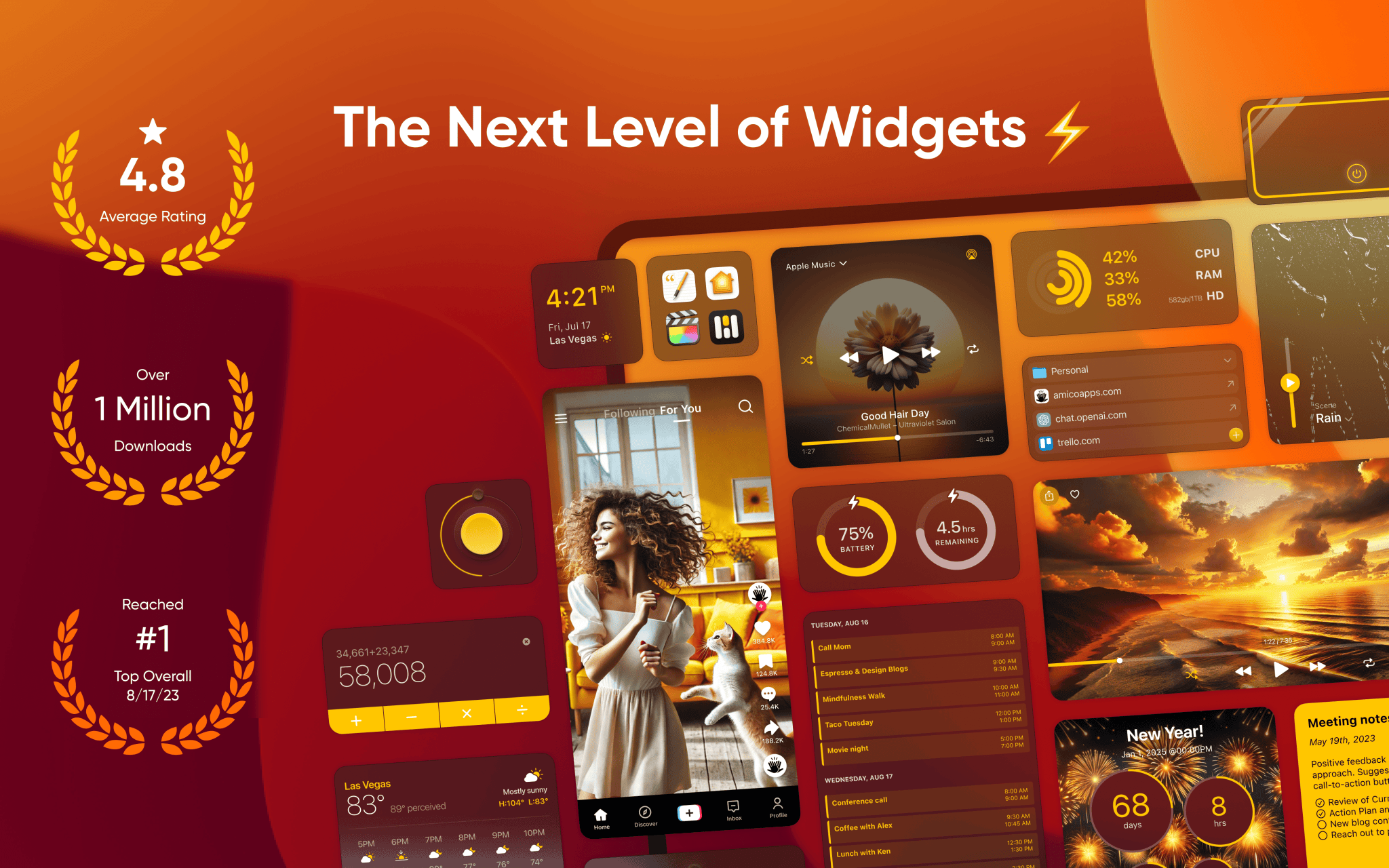 WidgetWall – Desktop widgets for your Mac Screenshot 1