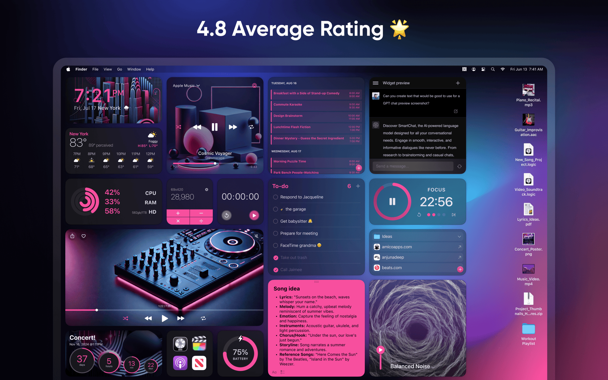 WidgetWall – Desktop widgets for your Mac Screenshot 3