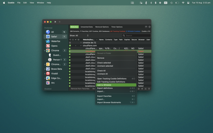 Cookie – privacy control Screenshot 3