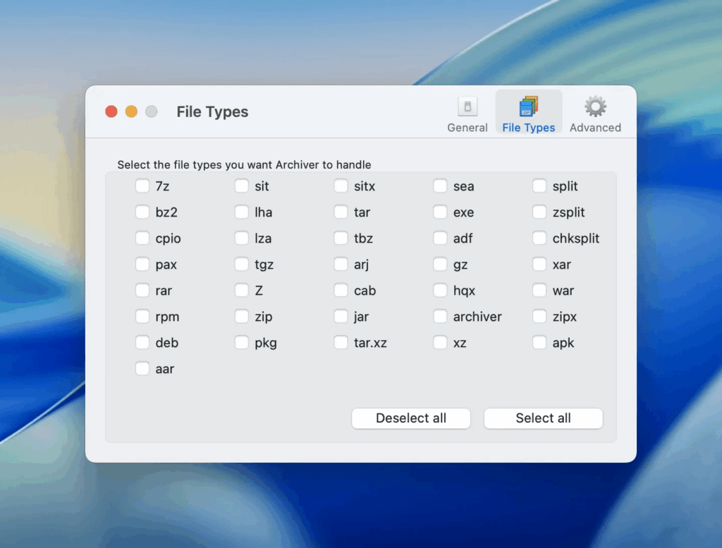 Archiver Screenshot 1