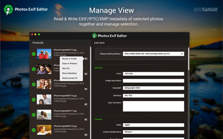 Photos Exif Editor Screenshot 2