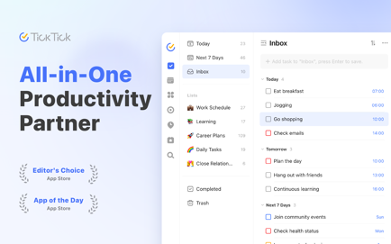 TickTick:To-Do List, Calendar Screenshot 1