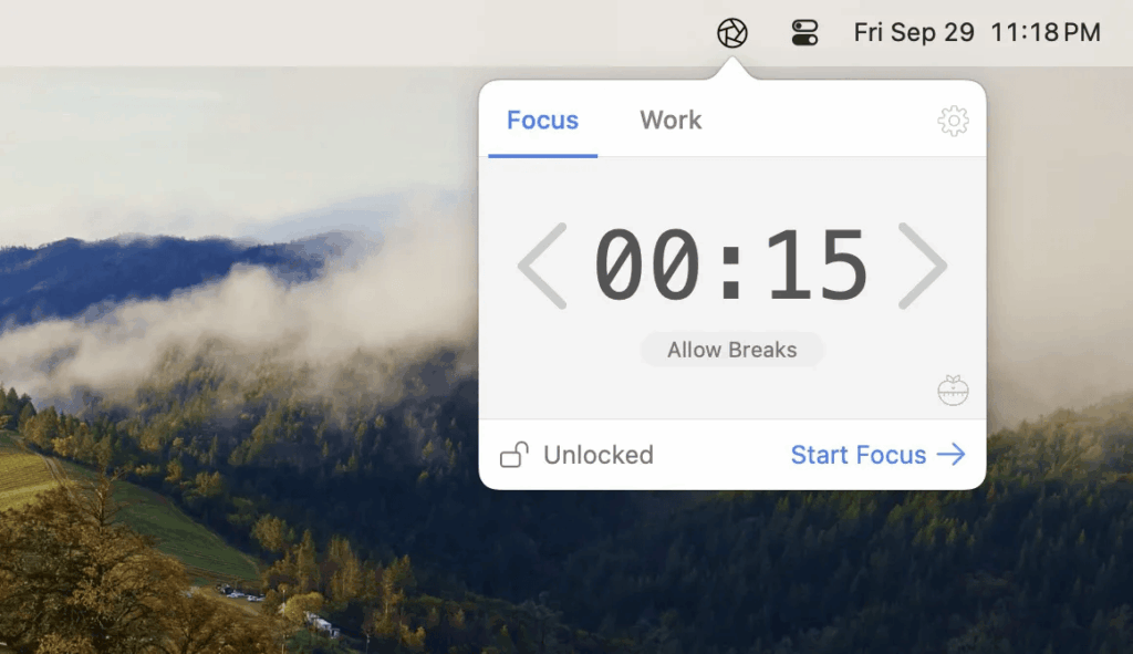 Focus Screenshot 1