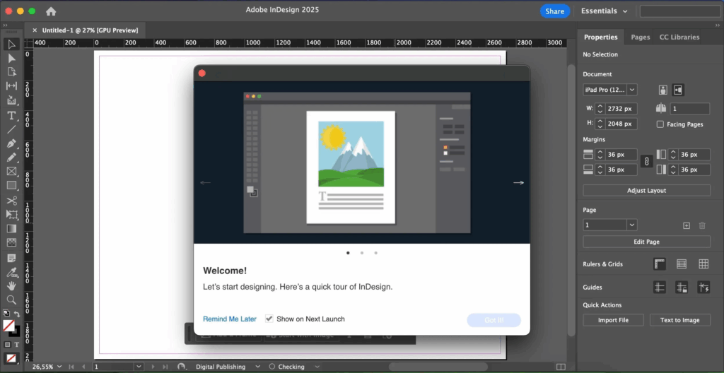Adobe InDesign 2026 Screenshot 1