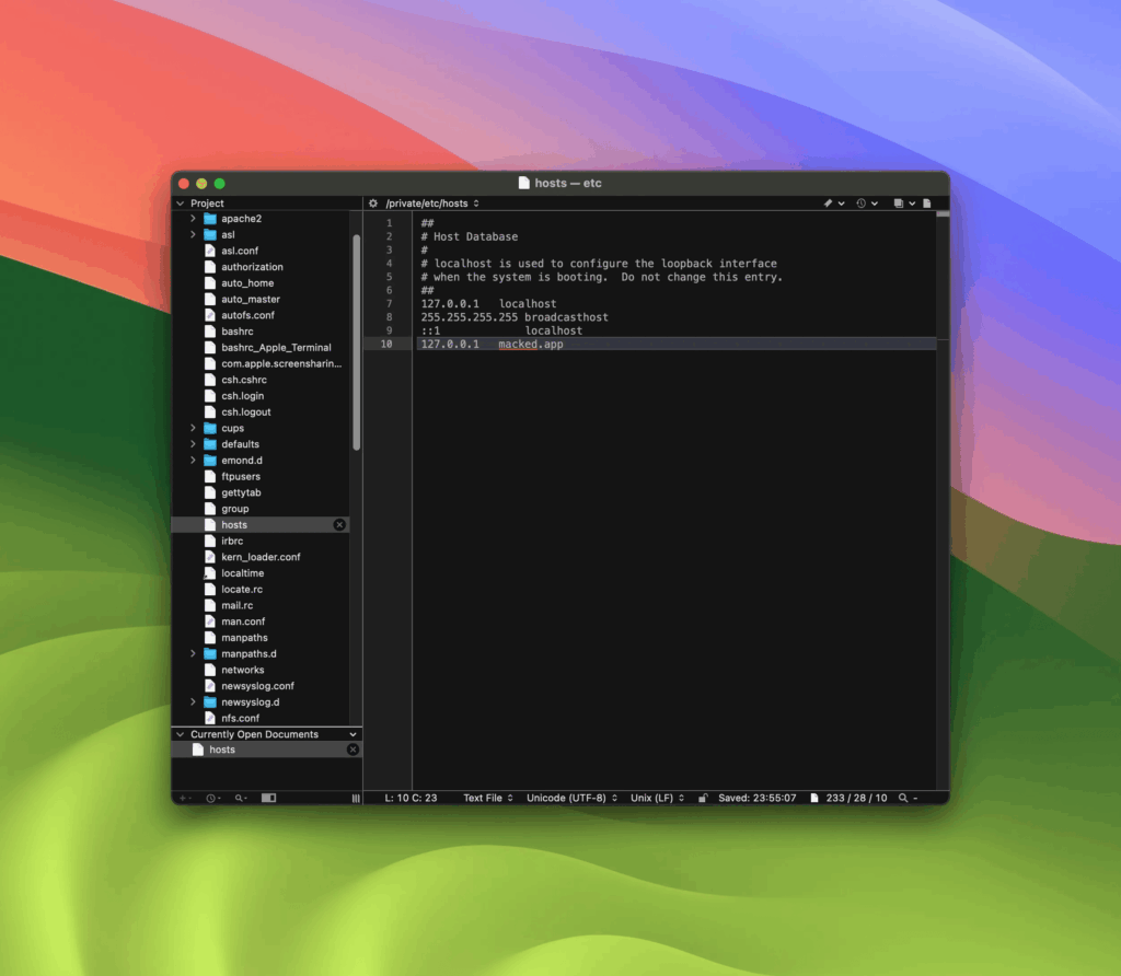 BBEdit Screenshot 1
