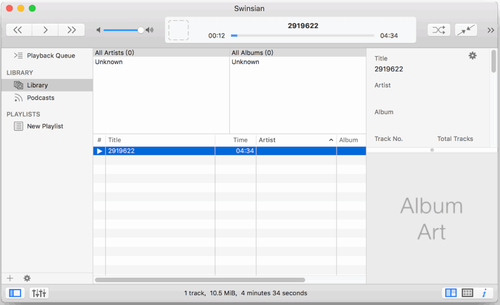 Swinsian Screenshot 1