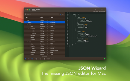 JSON Wizard Screenshot 1