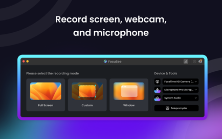 FocuSee – Screen Recorder Screenshot 1