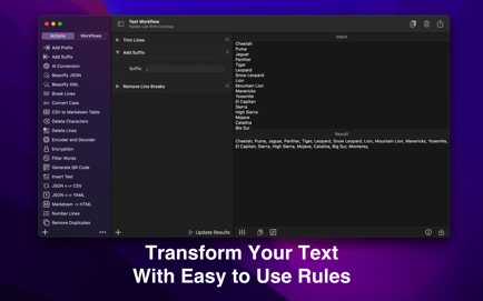 Text Workflow: Text Converter Screenshot 1