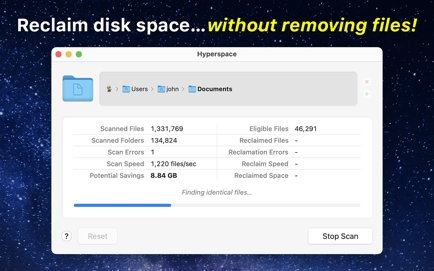 Hyperspace: Reclaim Disk Space Screenshot 1
