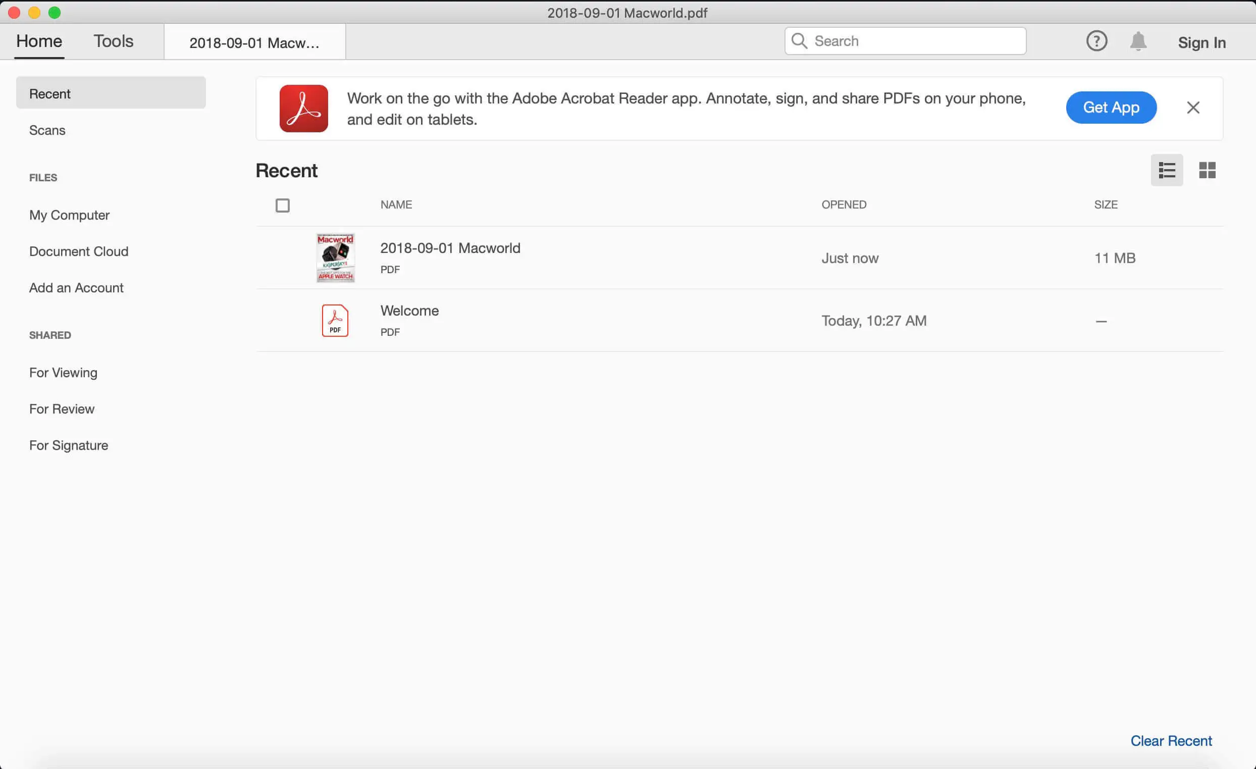 Adobe Acrobat Pro DC Screenshot 1