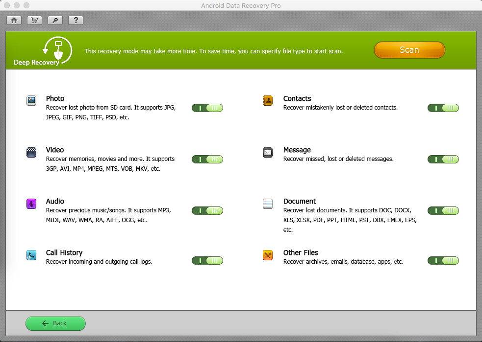 Eassiy Android Data Recovery Screenshot 1