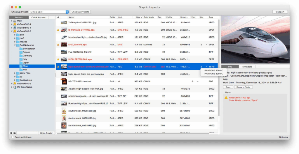 Graphic Inspector Screenshot 1