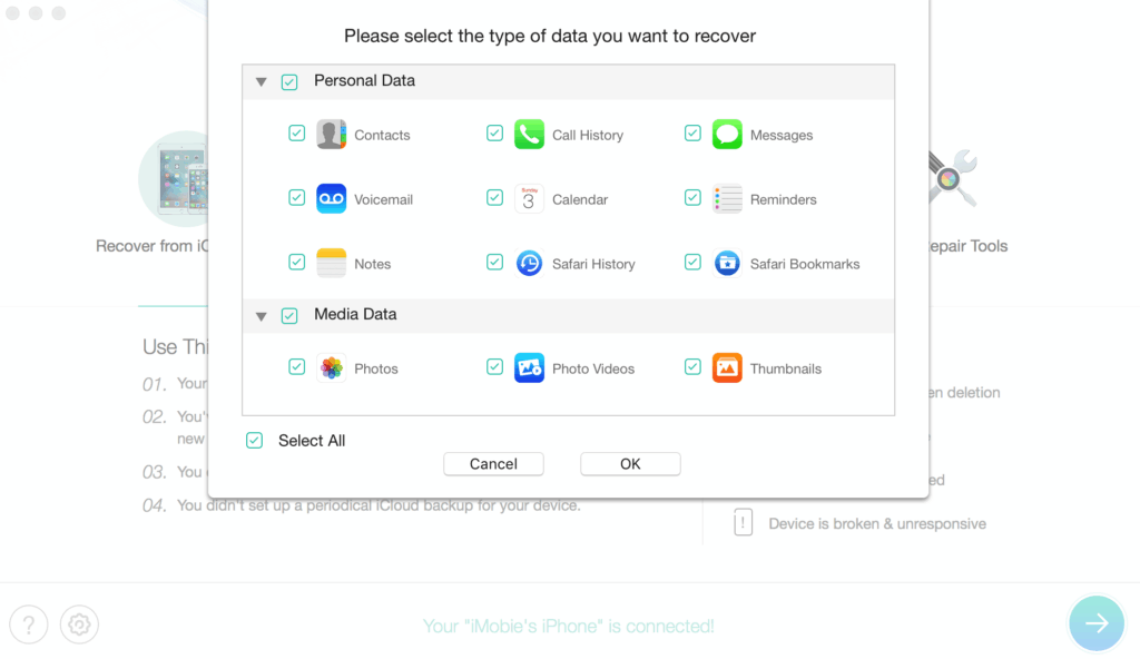PhoneRescue for iOS Screenshot 1