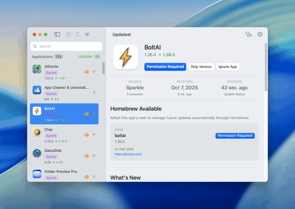 Updatest Screenshot 1