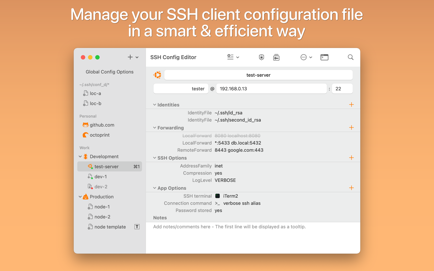 SSH Config Editor Screenshot 1