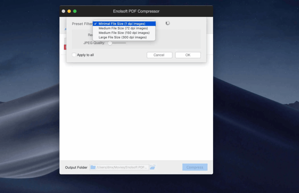 Enolsoft PDF Compressor Screenshot 1