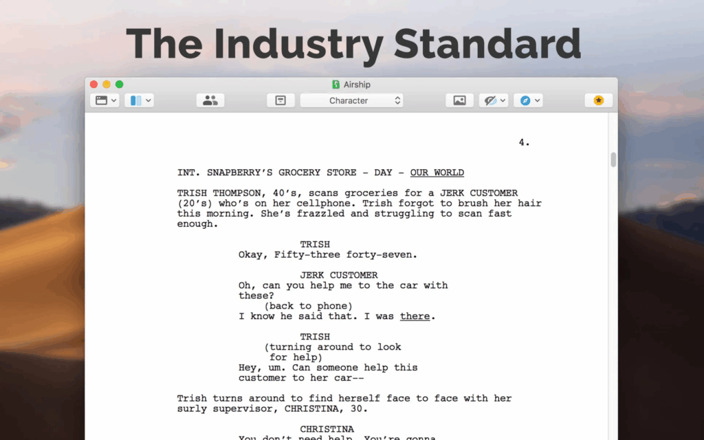 Final Draft 13 Screenshot 1
