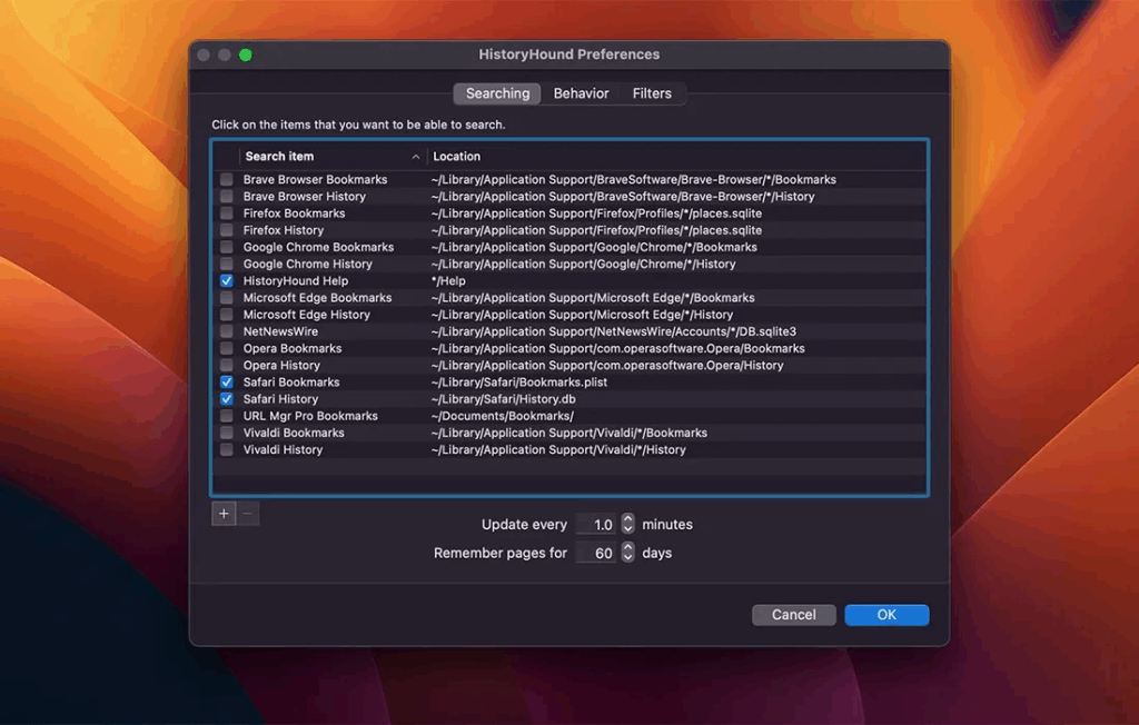 HistoryHound Screenshot 1