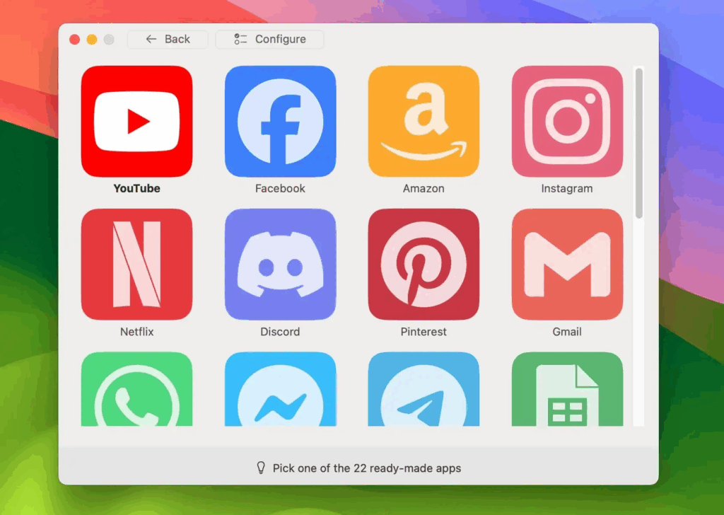 Web2Mac Screenshot 1