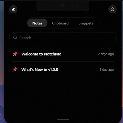 NotchPad Screenshot 1